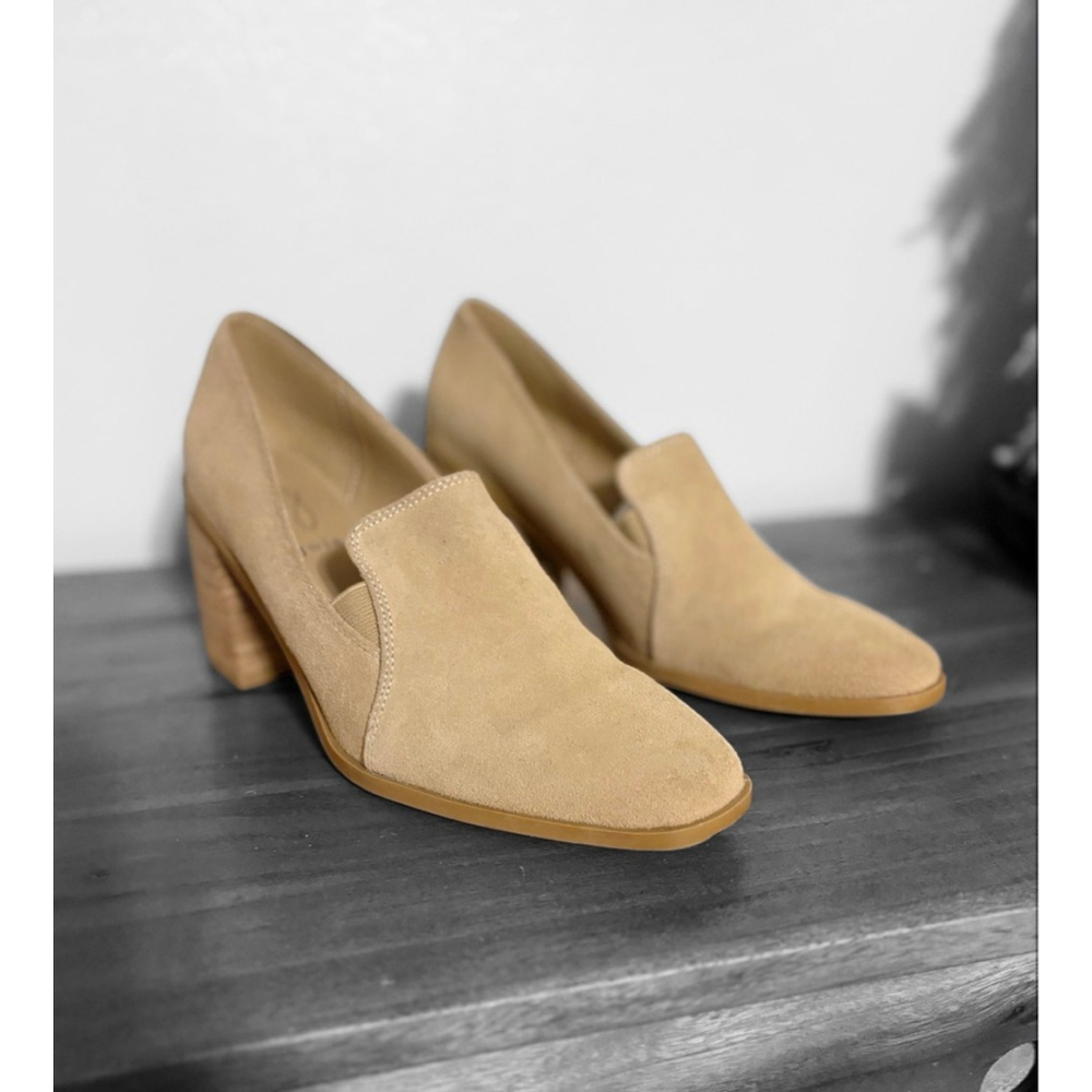 Joie X Anthropologie Wevenly Suede Block Shoes - Picture 8 of 10